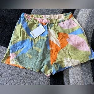 Vitamin A High Waist Green and Blue Shorts